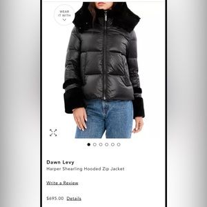 Dawn Levy puffer with shearling